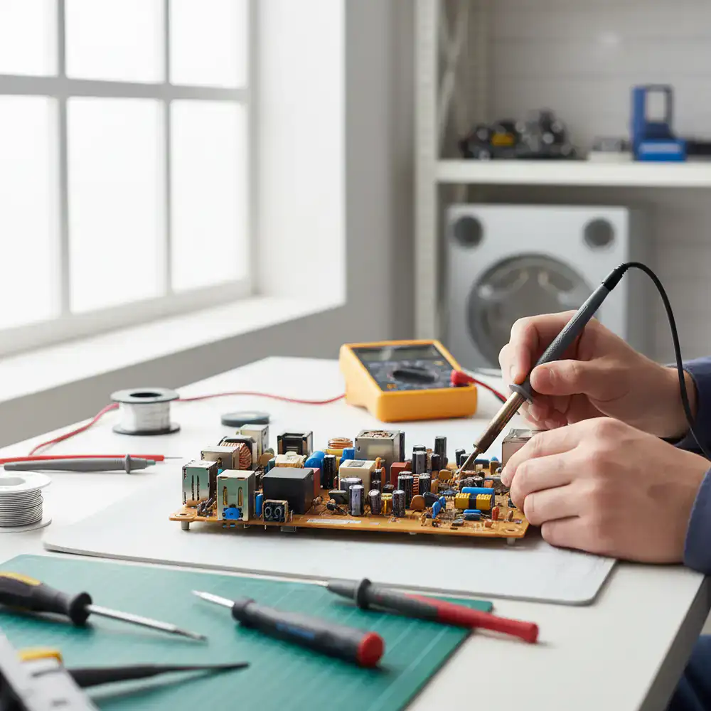 Reparatie van koelkast elektronica