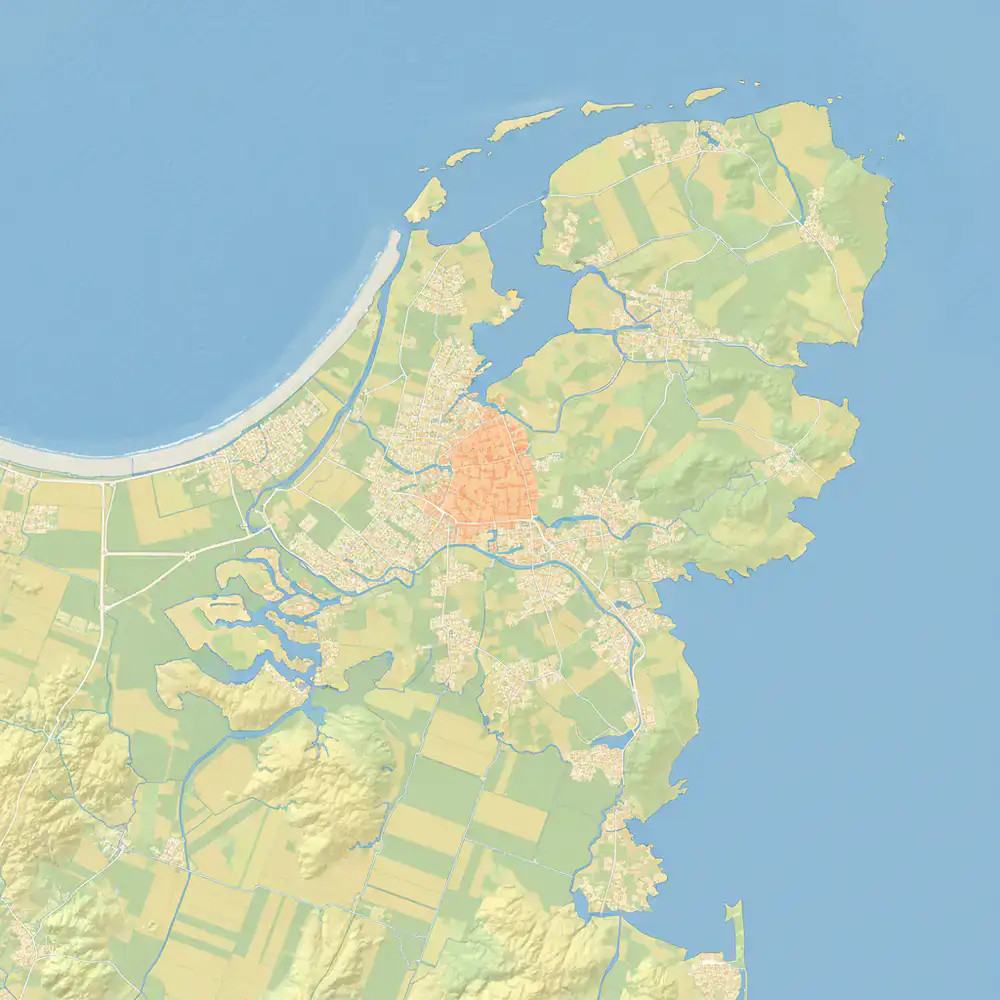 Kaart van de regio Amsterdam en Noord-Holland